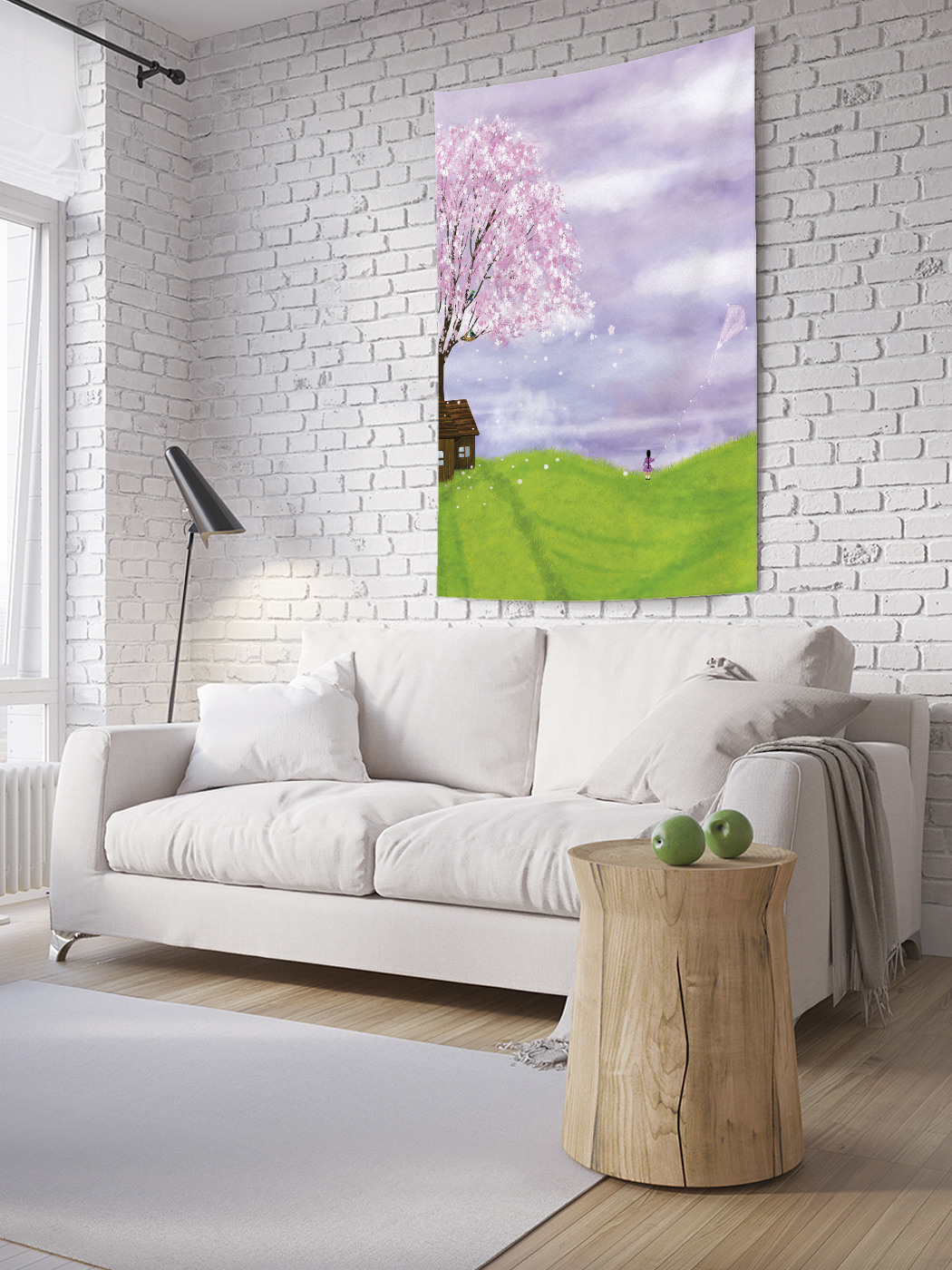 

Вертикальное фотопанно на стену JoyArty Дом у цветущего дерева 150x200 см, Дом у цветущего дерева