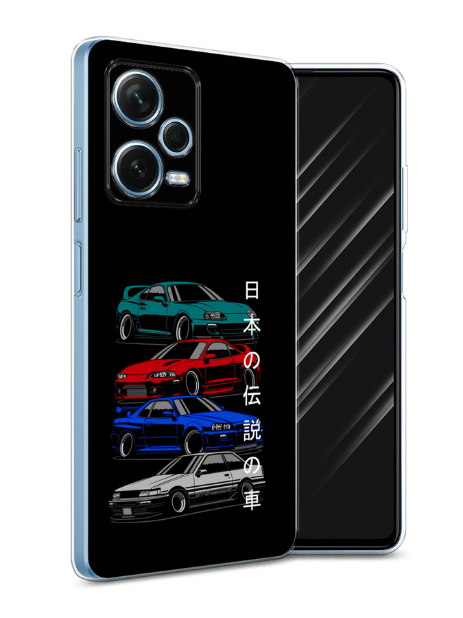 

Чехол Awog для Xiaomi Redmi Note 12 Pro Plus "JDM Legend cars", Зеленый;красный;синий, 317150-5