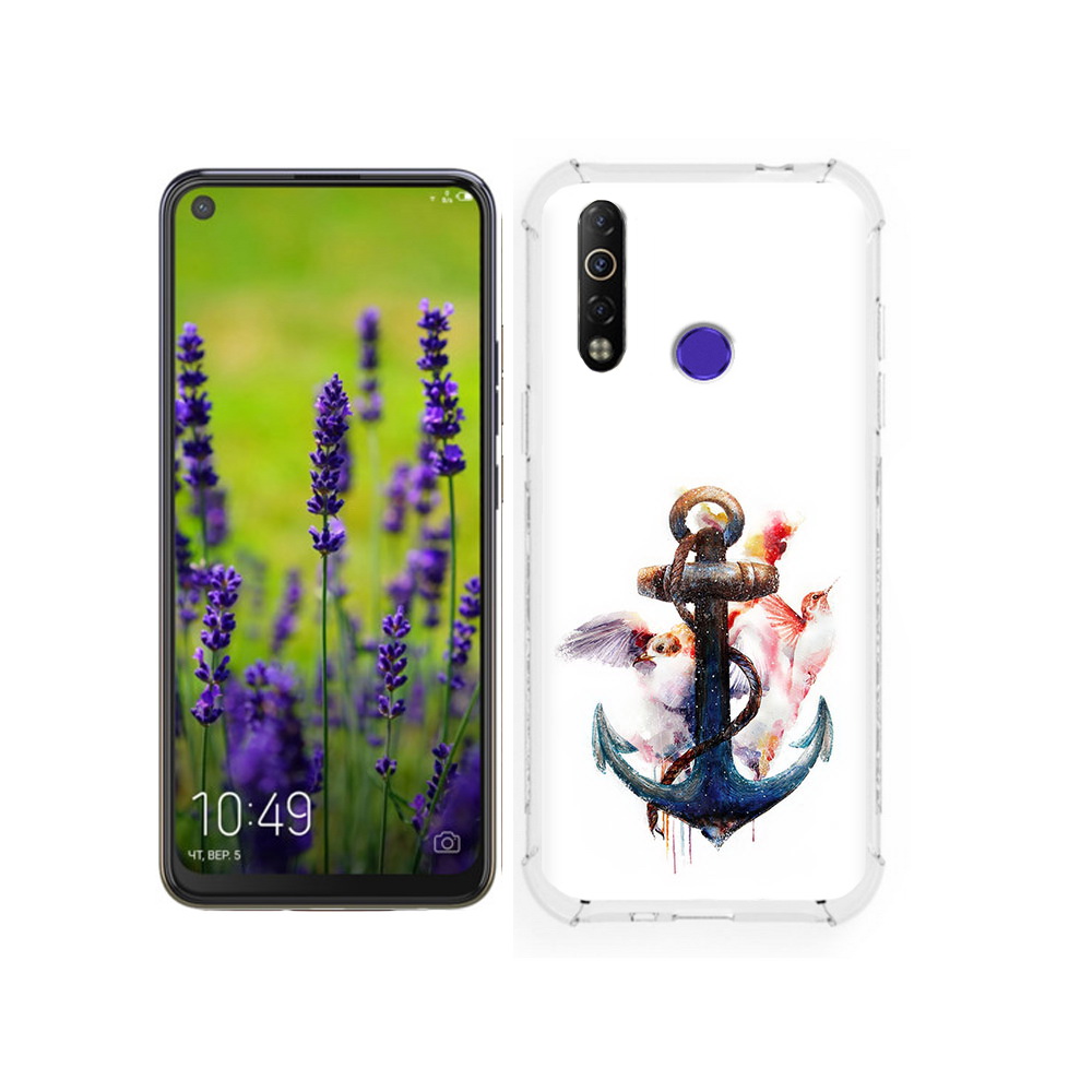 

Чехол MyPads Tocco для Tecno Camon 12 якорь с птицами, Tocco