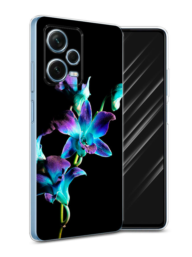 

Чехол Awog для Xiaomi Redmi Note 12 Pro Plus "Синий цветок на черном", Черный;голубой;синий, 317150-8