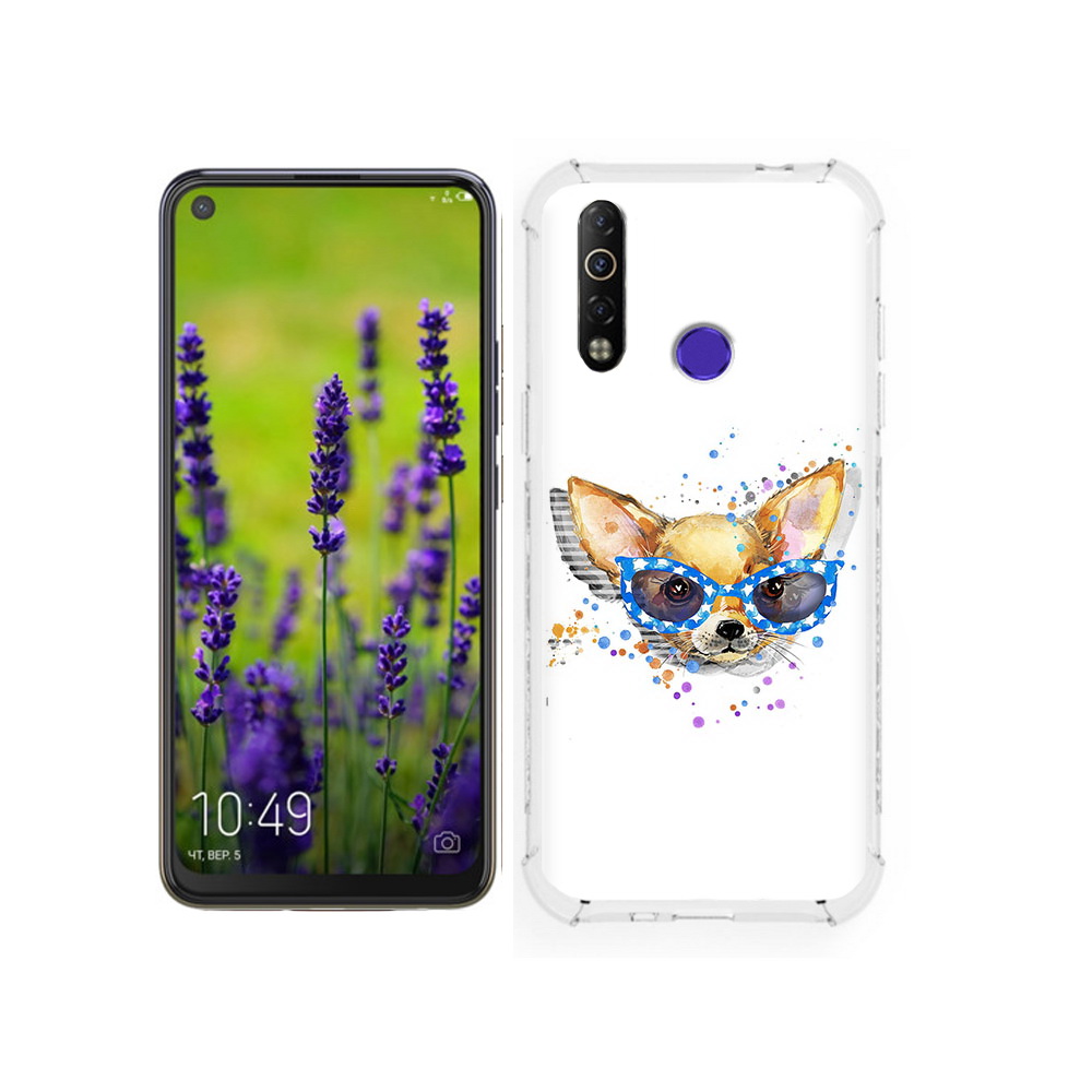 

Чехол MyPads Tocco для Tecno Camon 12 чихуа-хуа в очках, Tocco