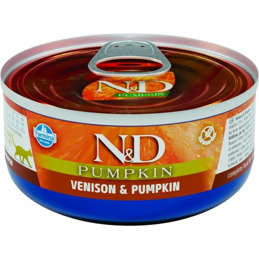 Консервы для кошек Farmina N&D Pumpkin, оленина с тыквой, 24шт по 70г