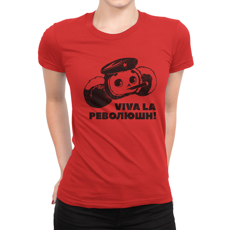 

Футболка женская Dream Shirts Viva La Революшн Чебурашка-1 красная 3XL, Viva La Революшн Чебурашка-1