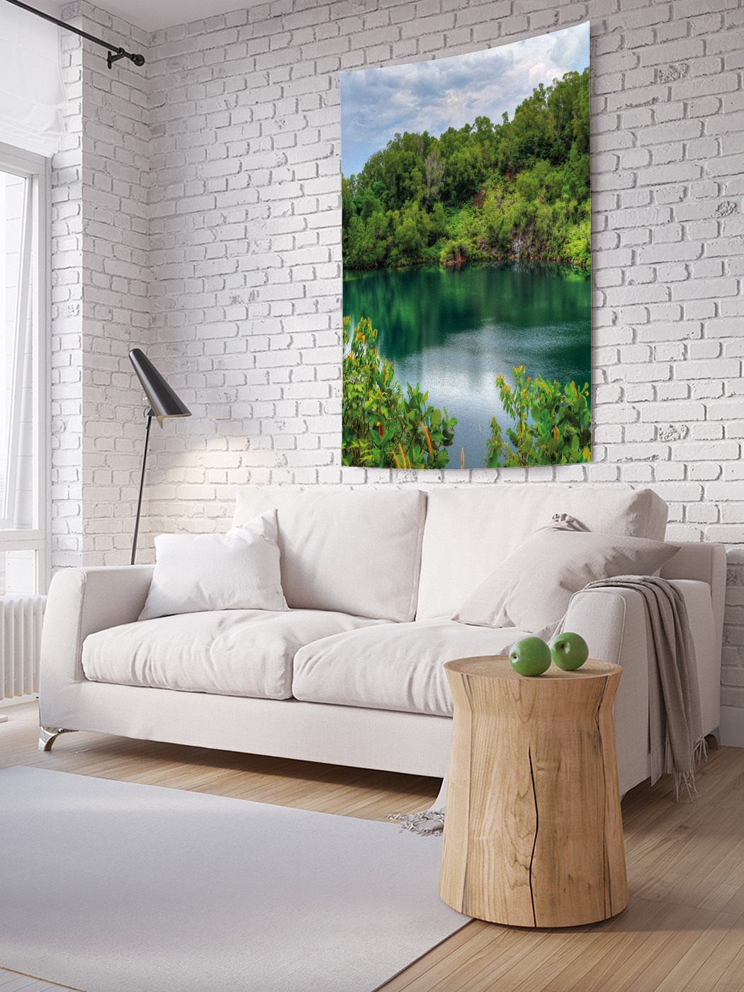 

Вертикальное фотопанно на стену JoyArty Озеро в лесу 150x200 см, Озеро в лесу