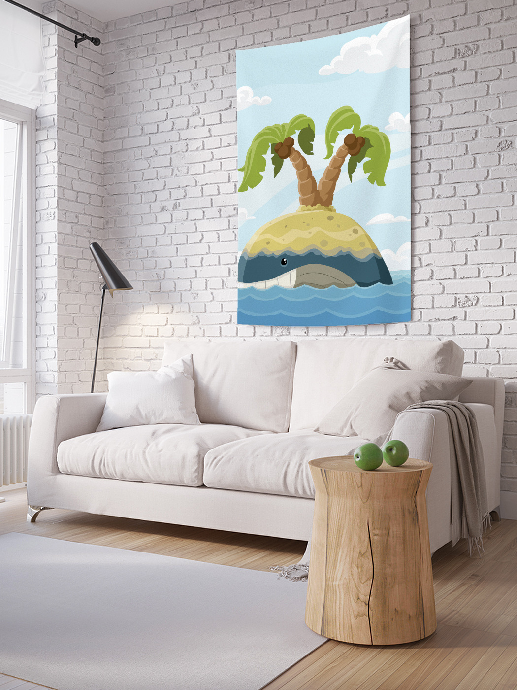 

Вертикальное фотопанно на стену JoyArty Остров-кит 150x200 см, Остров-кит