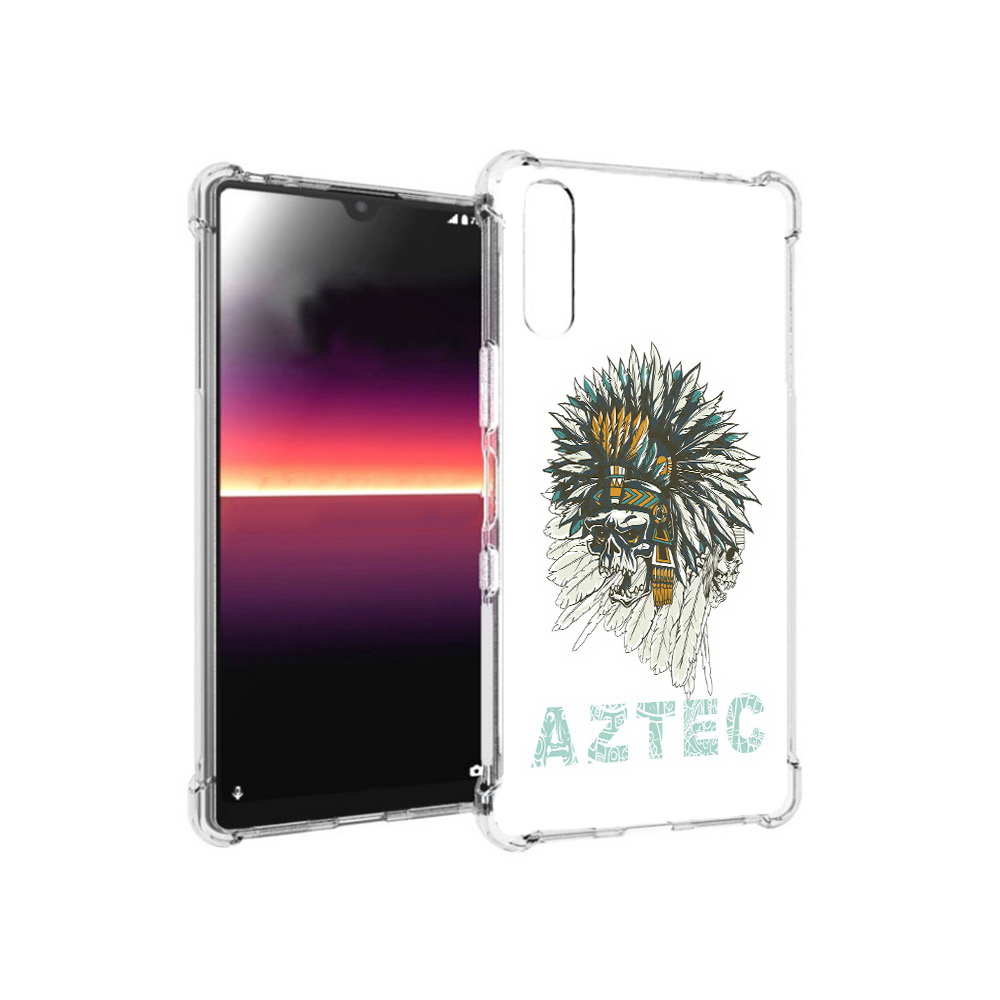 

Чехол MyPads Tocco для Sony Xperia L4 скелет индеец (PT227010.235.602), Прозрачный, Tocco
