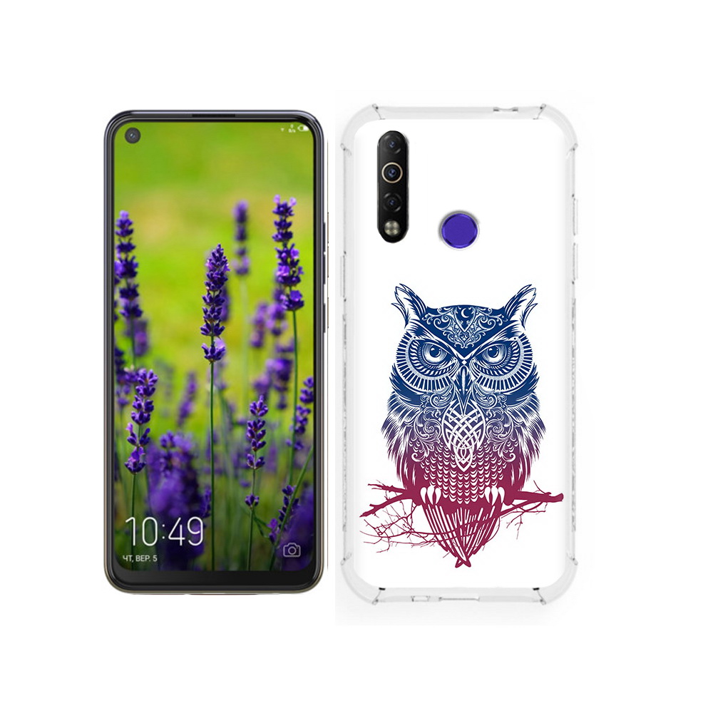 

Чехол MyPads Tocco для Tecno Camon 12 хиппи сова, Tocco