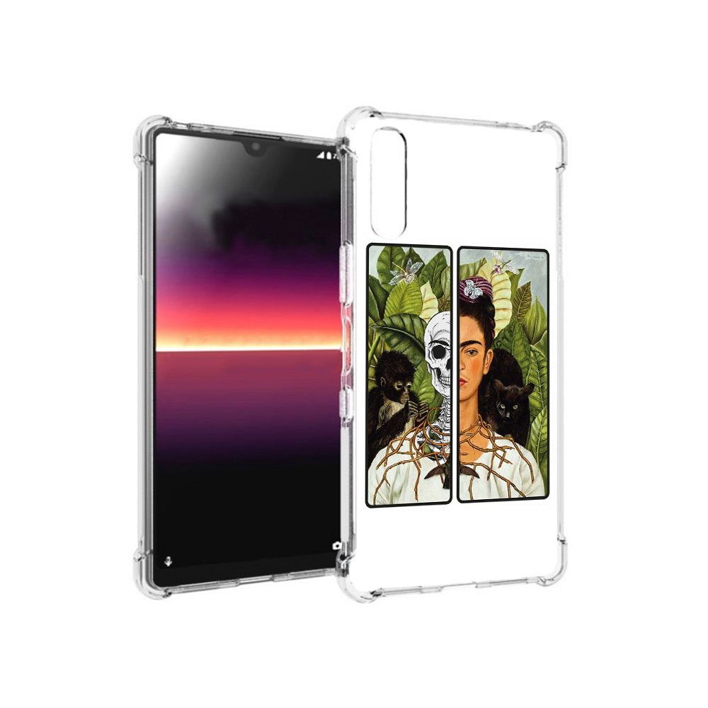 

Чехол MyPads Tocco для Sony Xperia L4 сдвоенная картинка девушка скелет (PT227010.235.595), Прозрачный, Tocco