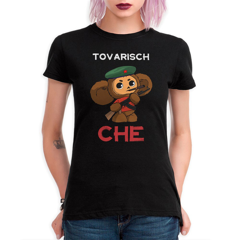 

Футболка женская Dream Shirts Tovarisch Che Чебурашка-1 черная L, Tovarisch Che Чебурашка-1