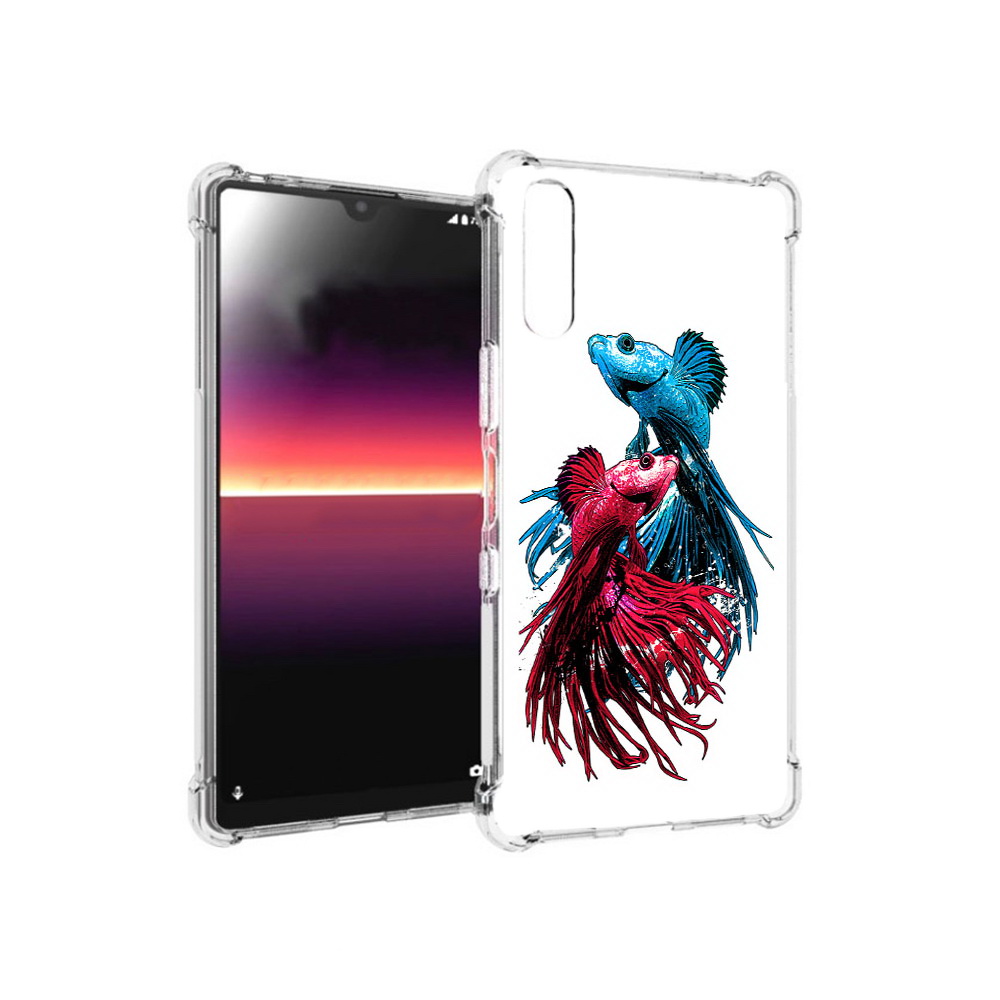 

Чехол MyPads Tocco для Sony Xperia L4 рыбы петушки (PT227010.235.592), Прозрачный, Tocco