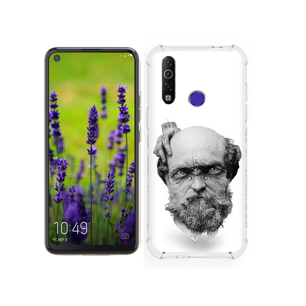 

Чехол MyPads Tocco для Tecno Camon 12 страшный бородатый мужчина абстракция, Tocco