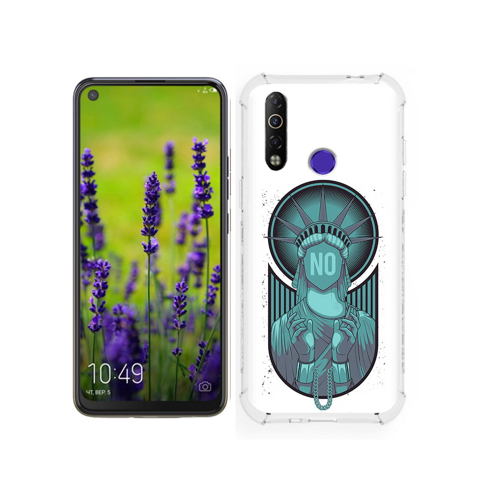 

Чехол MyPads Tocco для Tecno Camon 12 статуя свободы зеленый, Tocco