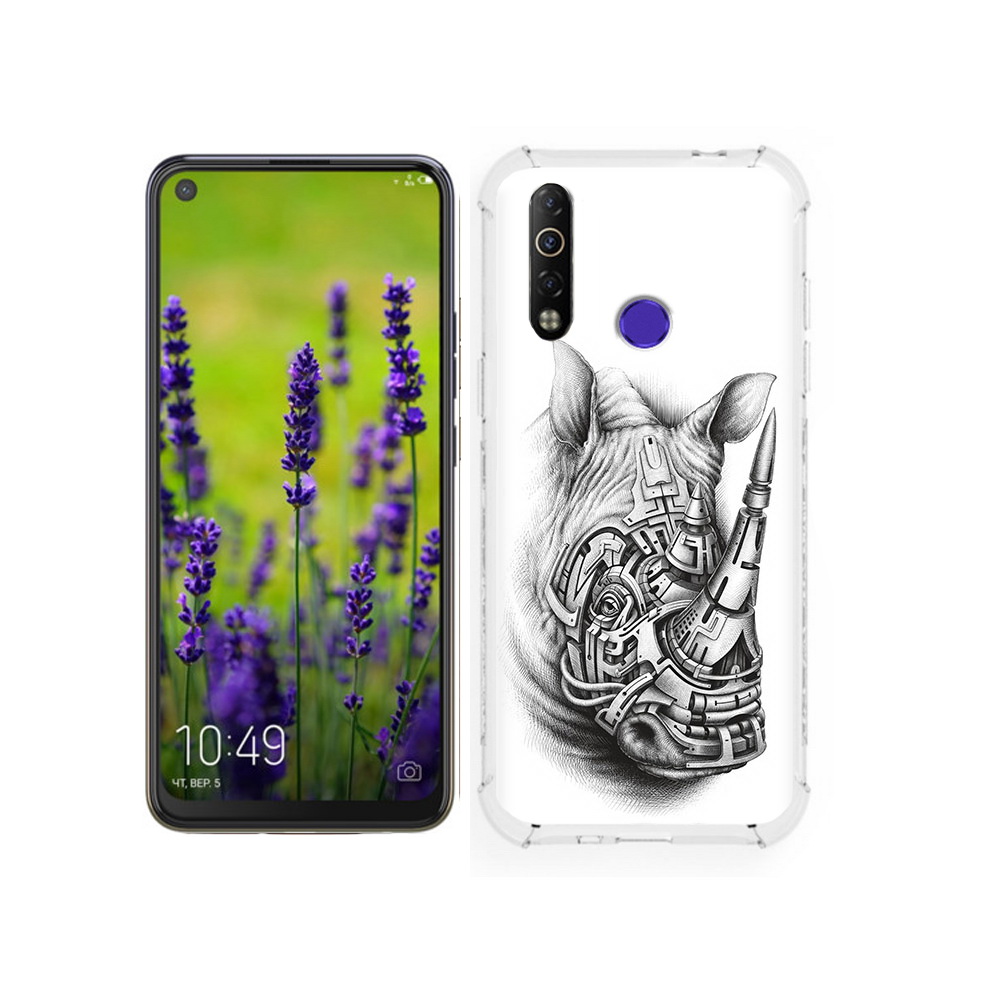 

Чехол MyPads Tocco для Tecno Camon 12 стальной носорог, Tocco