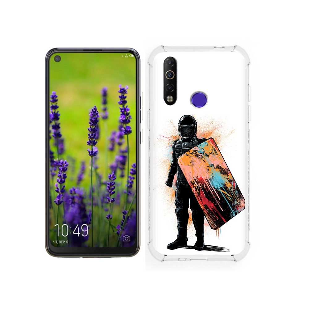 

Чехол MyPads Tocco для Tecno Camon 12 солдат с красочным щитом, Tocco