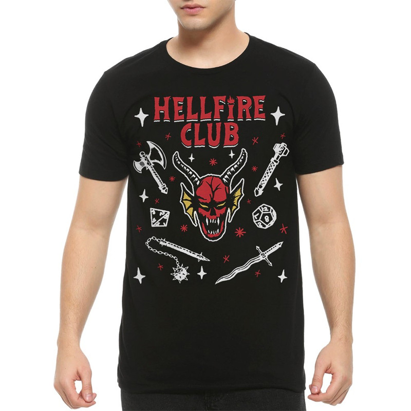 

Футболка мужская Dream Shirts Hellfire Club Stranger Things Очень странные дела черная 3XL, Черный, Hellfire Club Stranger Things Очень странные дела