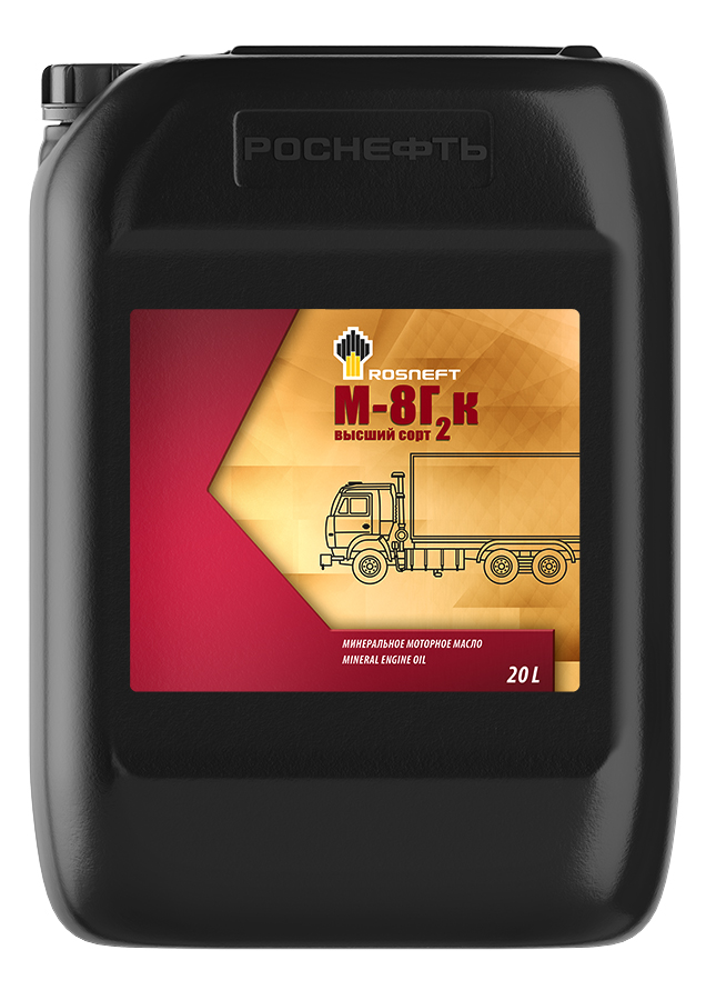 

Моторное масло Роснефть М-8Г2К SAE 20 CC 20 л, М-8Г2К