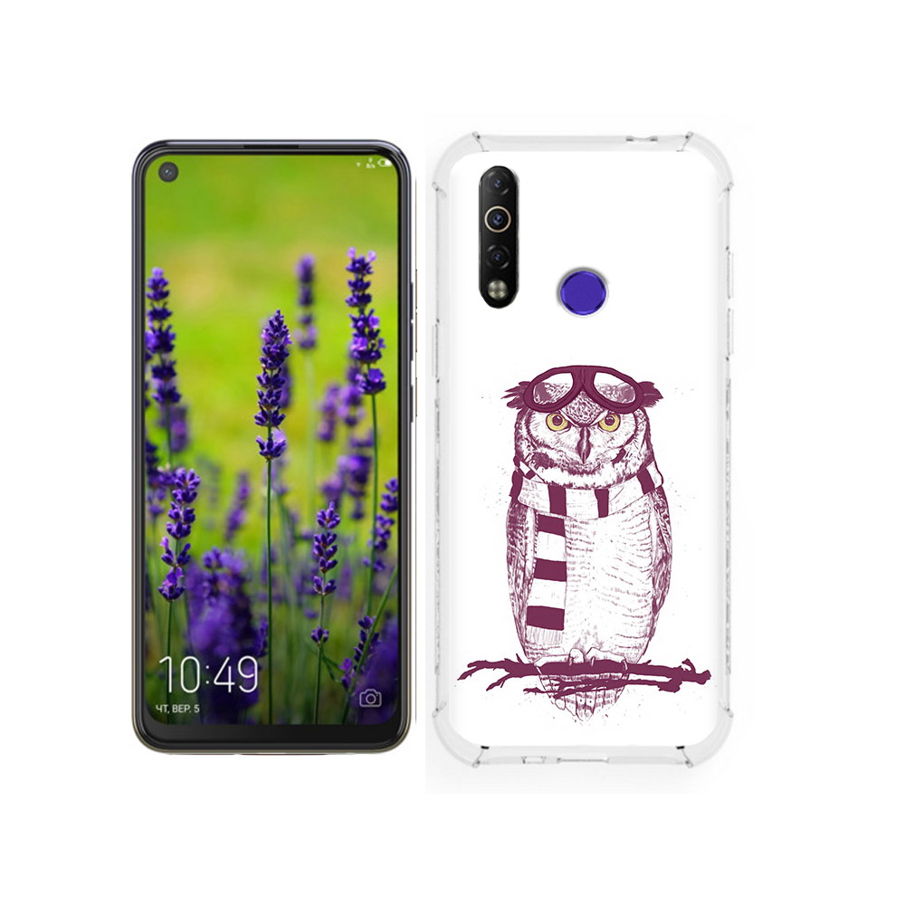 

Чехол MyPads Tocco для Tecno Camon 12 сова-летчик, Tocco