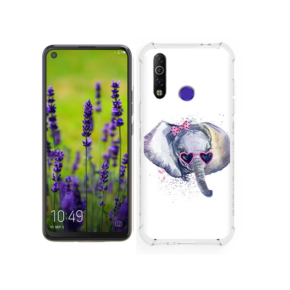

Чехол MyPads Tocco для Tecno Camon 12 слоник в очках, Tocco