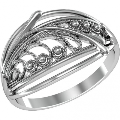 

Кольцо из серебра р. 19,5 ПРИВОЛЖСКИЙ ЮВЕЛИР 233044, 233044