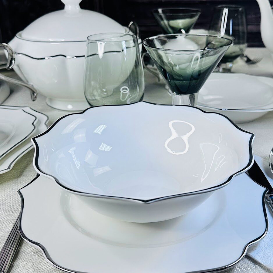 

Салатник Lenardi Magnolia silver, фарфор, 23 см, Ленарди-Салатники1-37