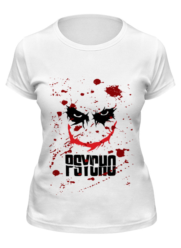 

Футболка женская Printio Джокер (psycho) белая S, Джокер (psycho)
