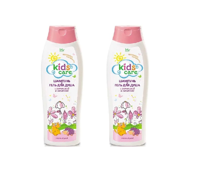 Шампунь и Гель для душа Iris Cosmetic Kids Care РОМАШКА и ЛАВАНДА 400мл 2 шт