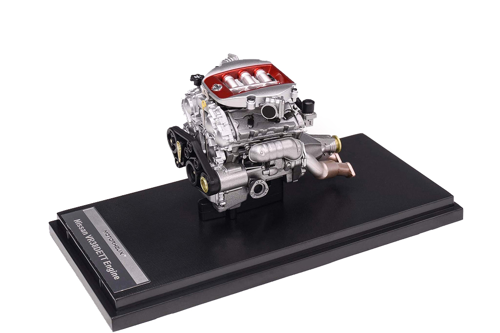 Модель коллекционная MOTORHELIX Nissan VR38ETT engine / ниссан DH38 двигатель в боксе