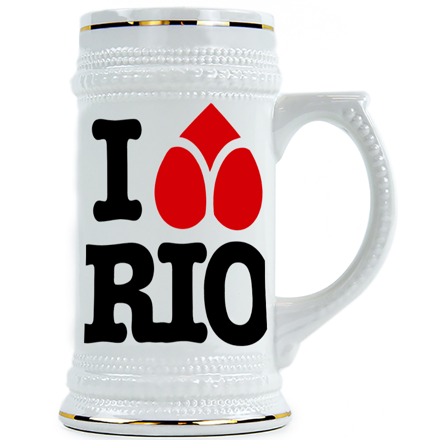 фото Пивная кружка drabs i love rio , я люблю рио