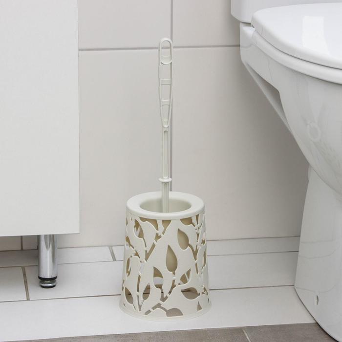 фото Ёршик для туалета «флора», 14×41×41 см, цвет белый idea