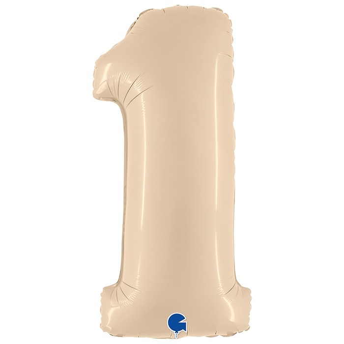 

Шар фольгированный цифра 40" "1" Сатин Cream, Воздушное оформление. Цифры