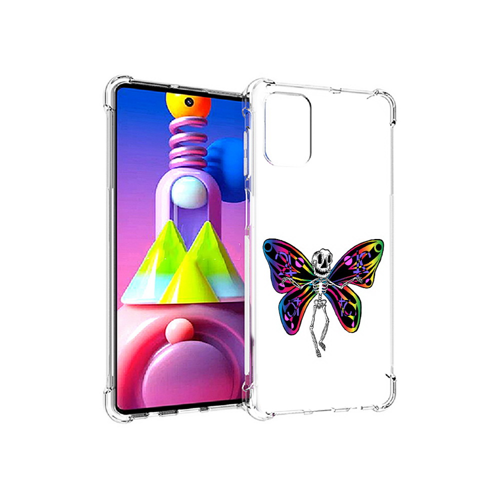 

Чехол MyPads Tocco для Samsung Galaxy M51 эффект бабочки (PT156838.490.701), Прозрачный, Tocco