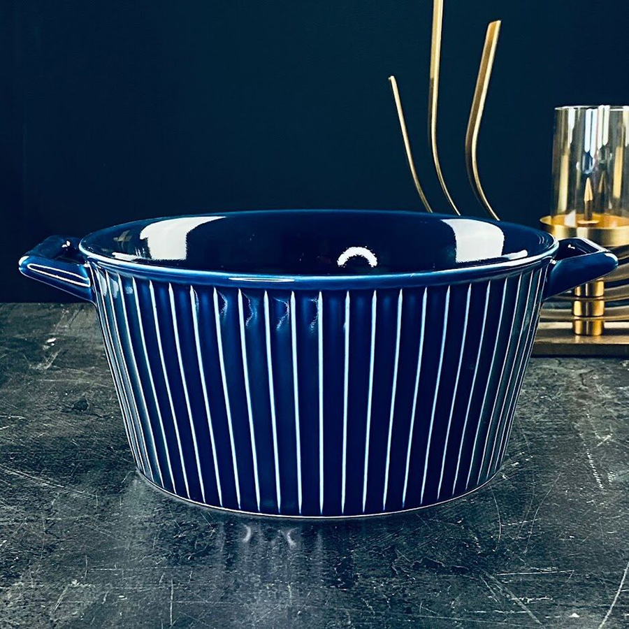 

Салатник с ручками Lenardi Aquamarine, фарфор, 21 см, Ленарди-Салатники1-22