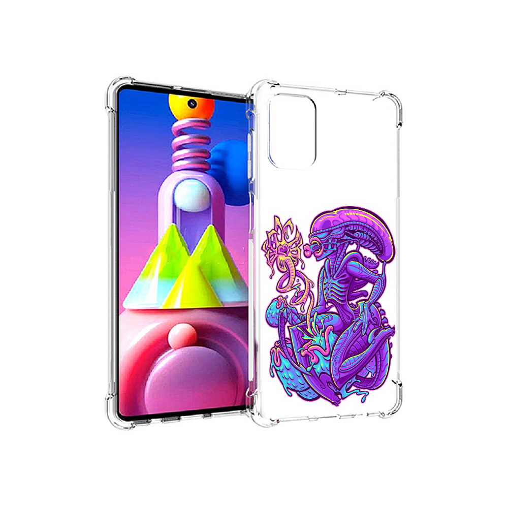 

Чехол MyPads Tocco для Samsung Galaxy M51 чужой фиолетовый цвет (PT156838.490.693), Прозрачный, Tocco
