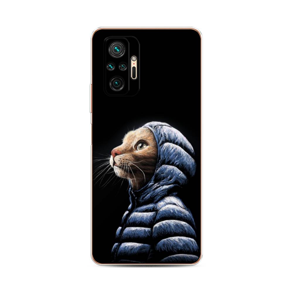 фото Чехол awog "кот в капюшоне" для xiaomi redmi note 10 pro