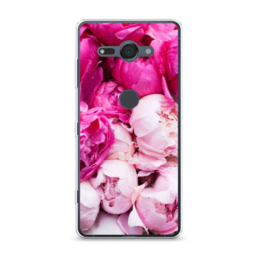 фото Чехол awog "пионы розово-белые" для sony xperia xz2 compact