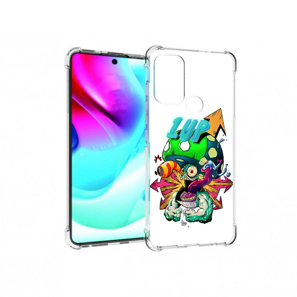 

Чехол MyPads Tocco для Motorola Moto G60S сильный гриб абстракция (PT227079.361.599), Прозрачный, Tocco