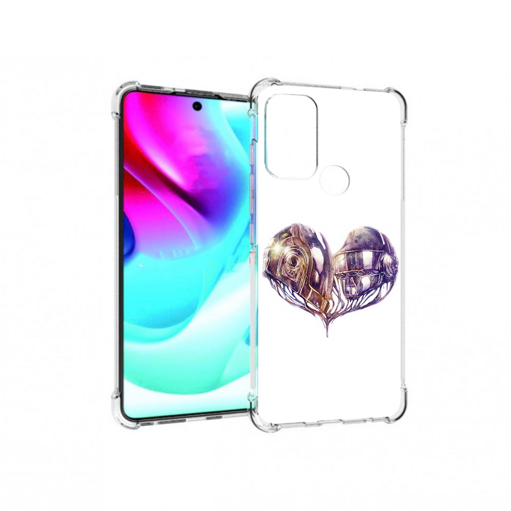 

Чехол MyPads Tocco для Motorola Moto G60S сердце абстракция (PT227079.361.596), Прозрачный, Tocco
