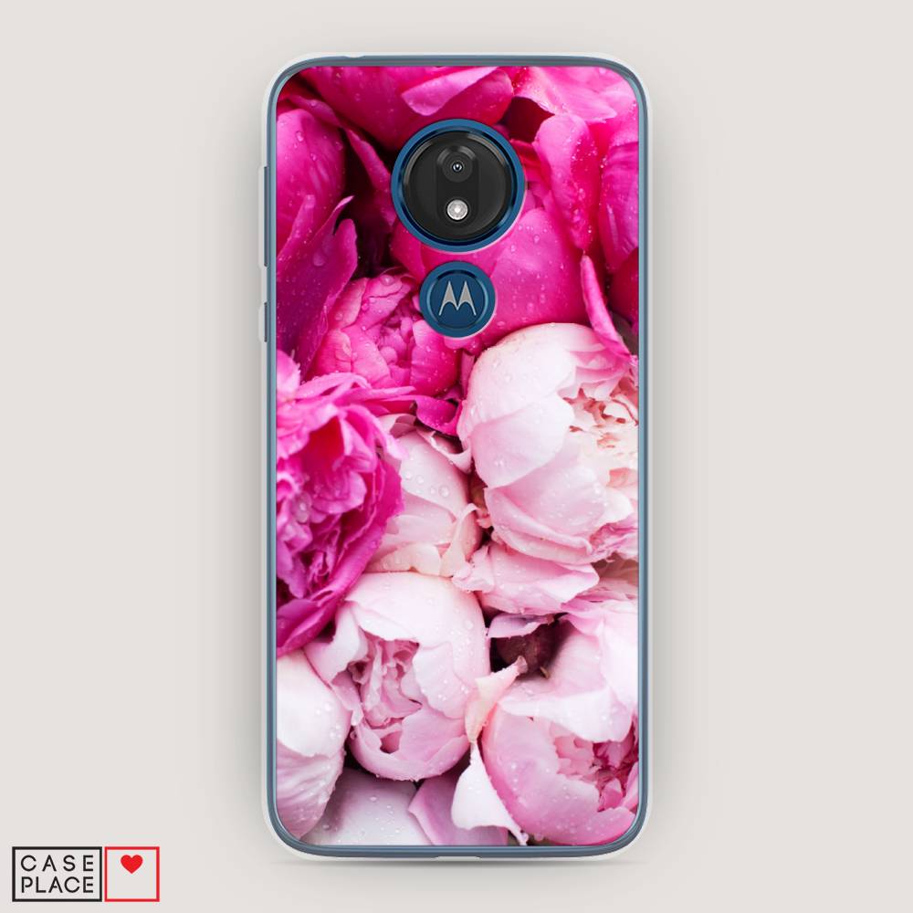 фото Чехол awog "пионы розово-белые" для motorola moto g7