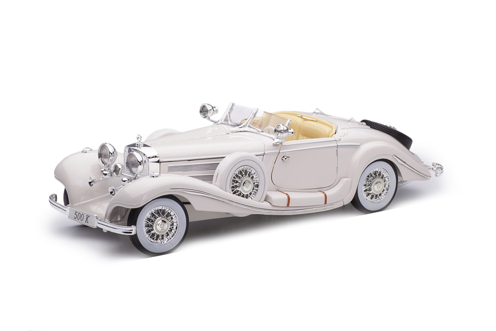 

Модель коллекционная MAISTO Mercedes-benz 500К special roadster W29 белый махараджа