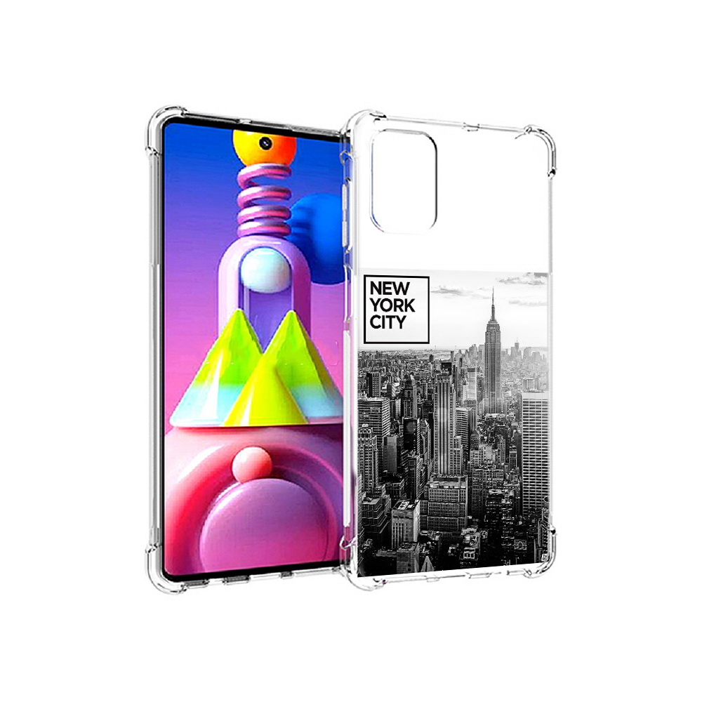 

Чехол MyPads Tocco для Samsung Galaxy M51 черно белый ньюерк (PT156838.490.686), Прозрачный, Tocco