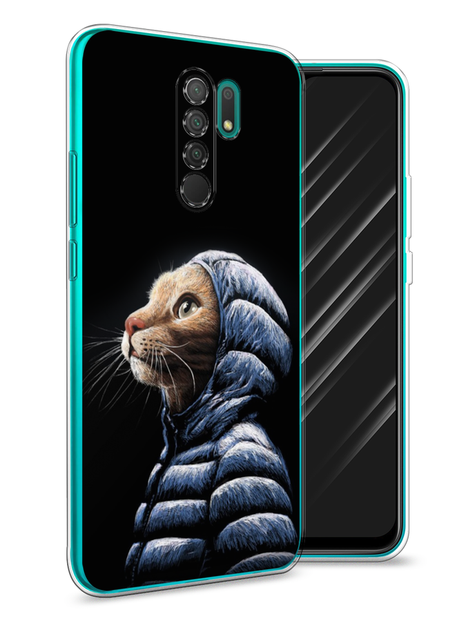 

Чехол Awog на Xiaomi Redmi 9 "Кот в капюшоне", Разноцветный, 38350-2