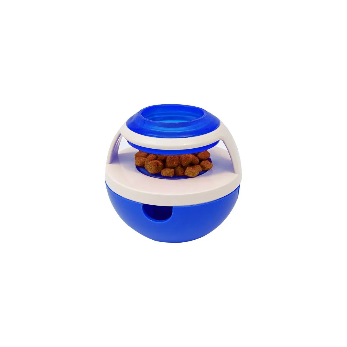 Интерактивная игрушка для собак Zooone Неваляшка с ёмкостью для корма, синяя