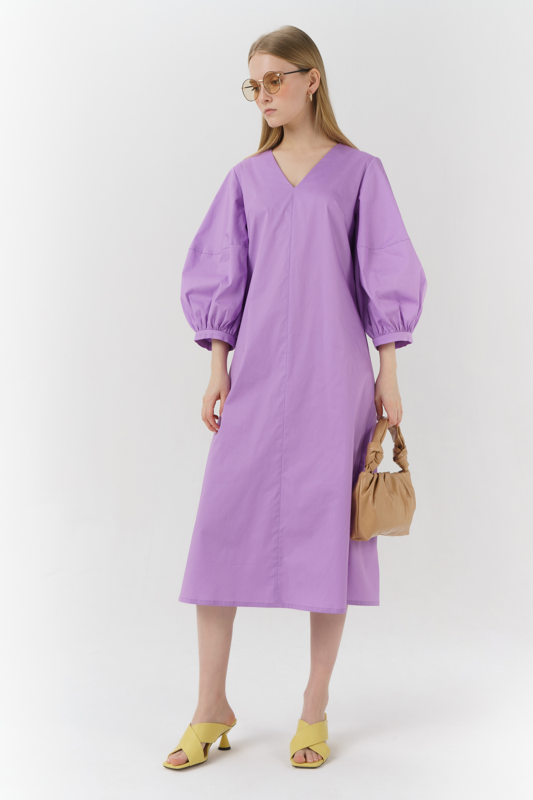 

Платье женское Ennergiia SS22-ENN03 фиолетовое 48 RU, SS22-ENN03