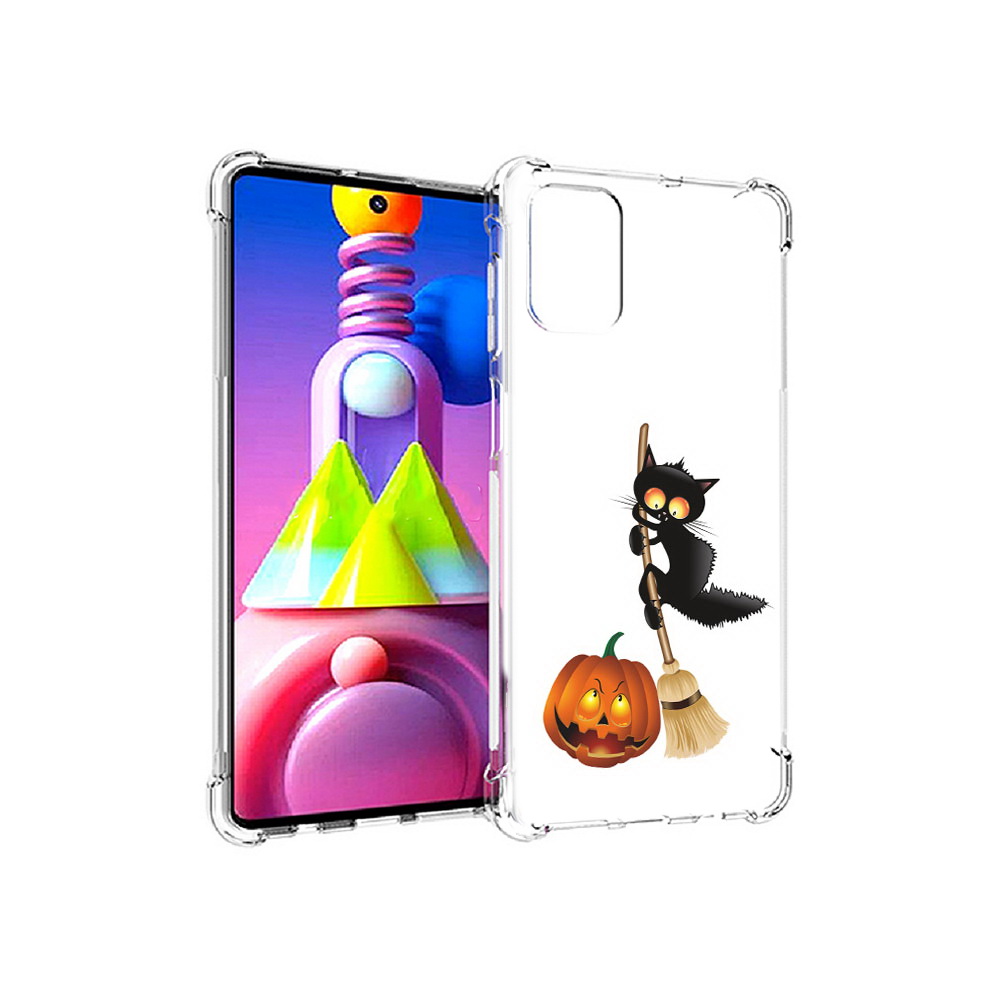 Чехол MyPads Tocco для Samsung Galaxy M51 хэлуинский котик (PT156838.490.667)