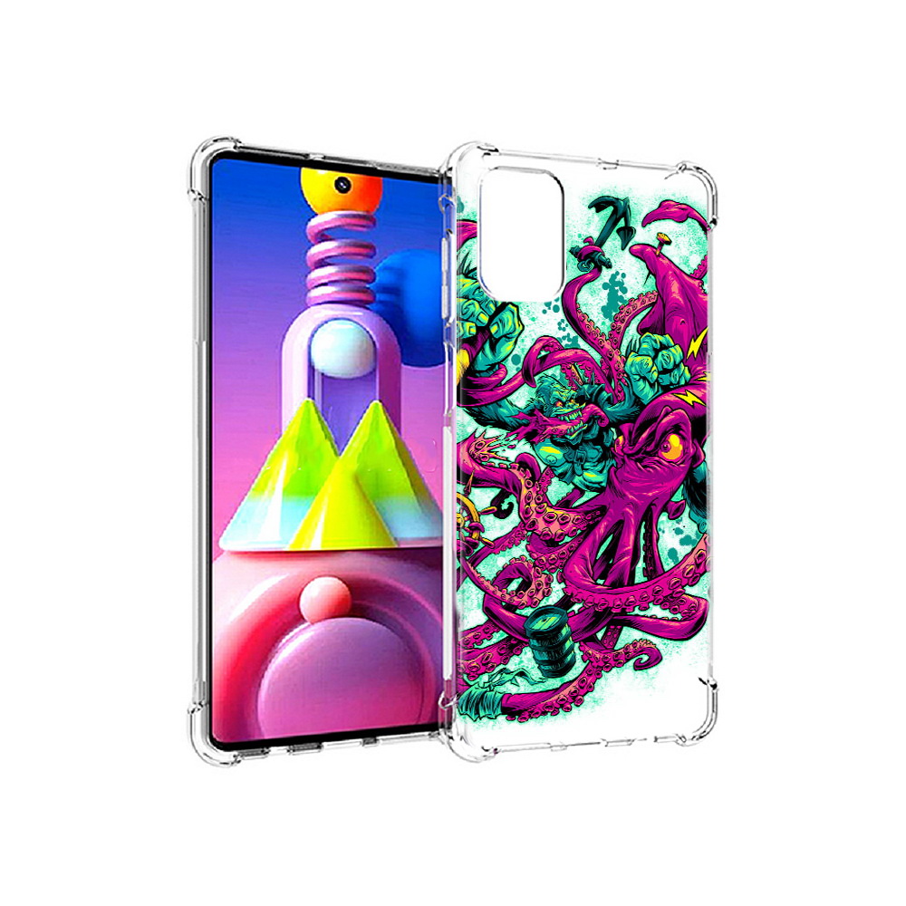 Чехол MyPads Tocco для Samsung Galaxy M51 фиолетовый кракен (PT156838.490.657)