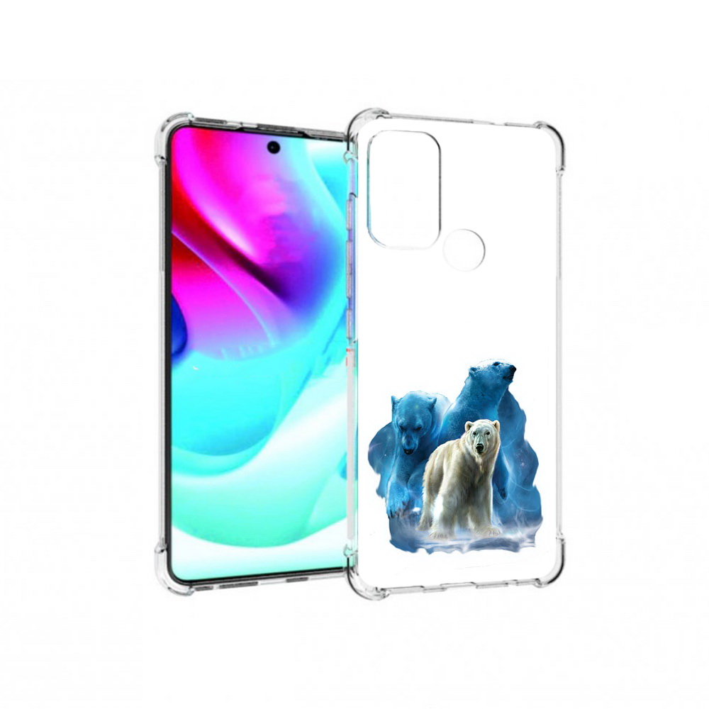 

Чехол MyPads Tocco для Motorola Moto G60S полярный медведь (PT227079.361.549), Прозрачный, Tocco