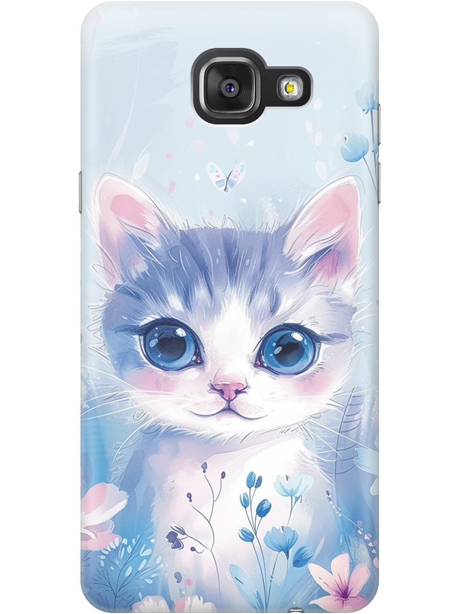 

Силиконовый чехол на Samsung Galaxy A3 (2016) с принтом "Котик в цветах", Прозрачный;белый;голубой;розовый, 78151712