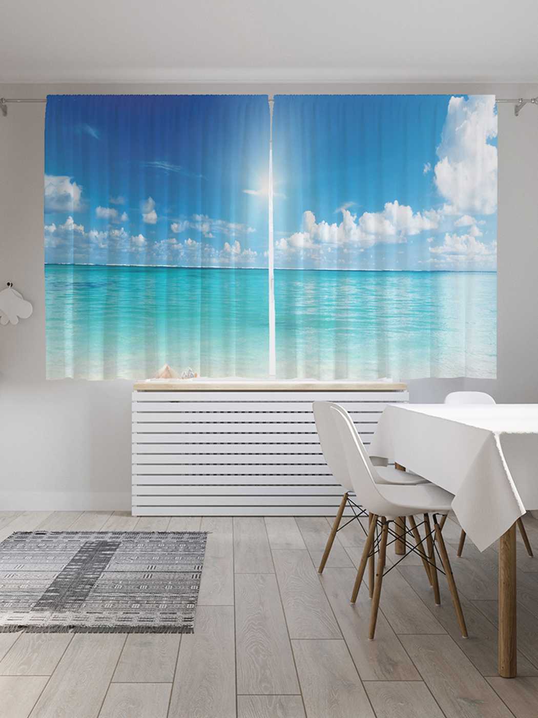 

Классические шторы JoyArty "Ракушка хочет отдохнуть", Oxford DeLux, 2 полотна 145x180 см, Ракушка хочет отдохнуть