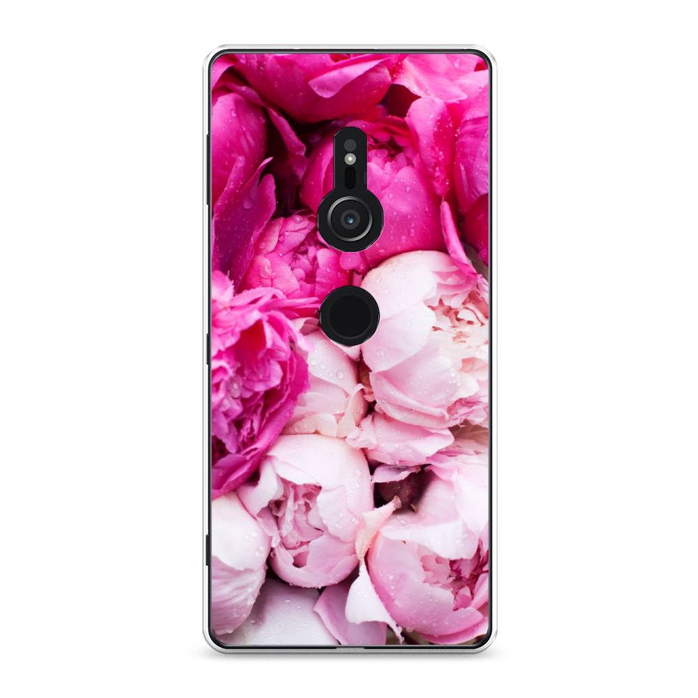 фото Чехол awog "пионы розово-белые" для sony xperia xz2
