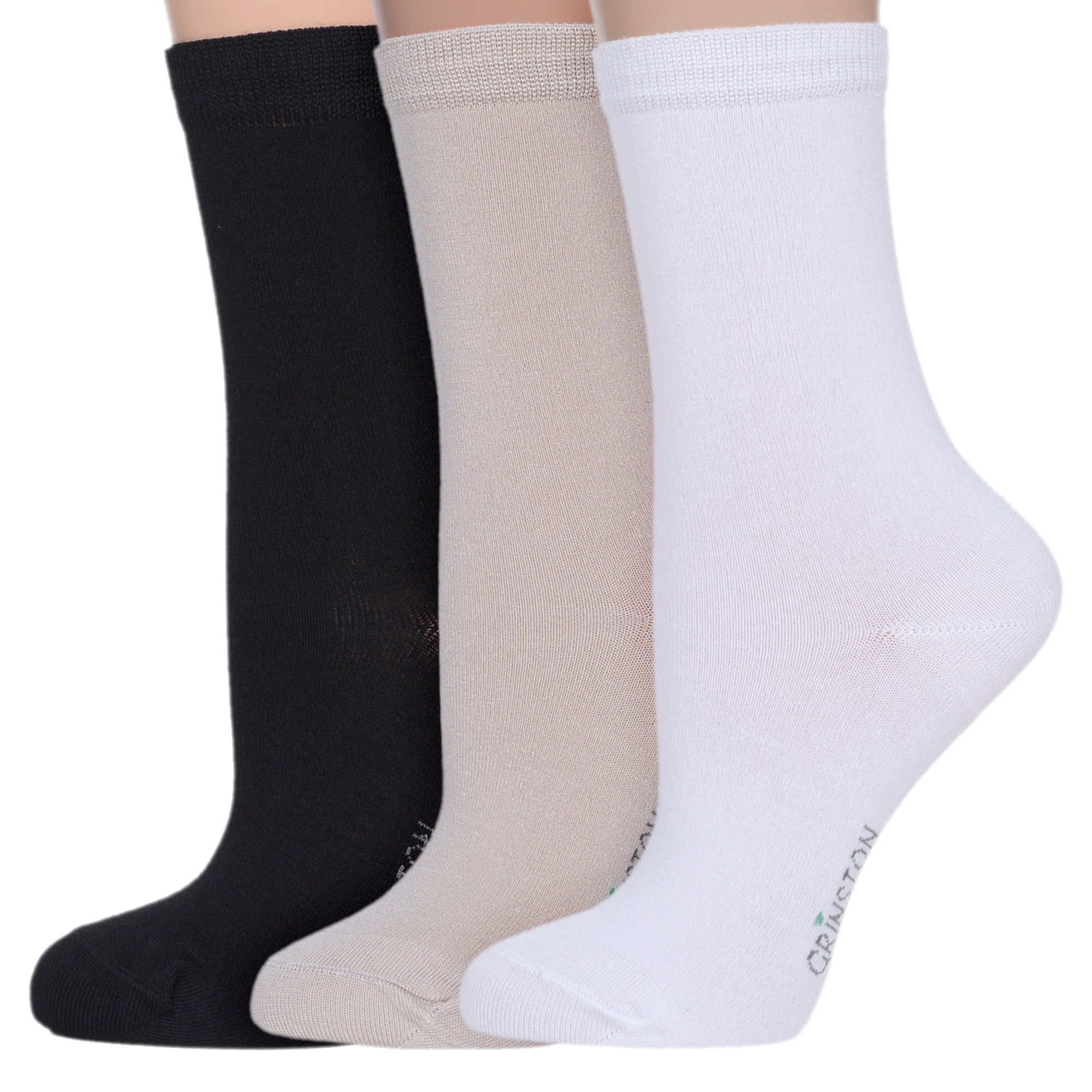 

Комплект носков женских Grinston socks 3-17D2 разноцветных 25, Черный;бежевый;белый, 3-17D2